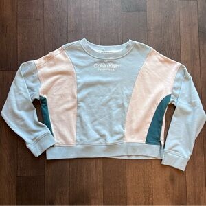 Calvin Klein Performance Women's XL Color block Sweatshirt Top Shirt